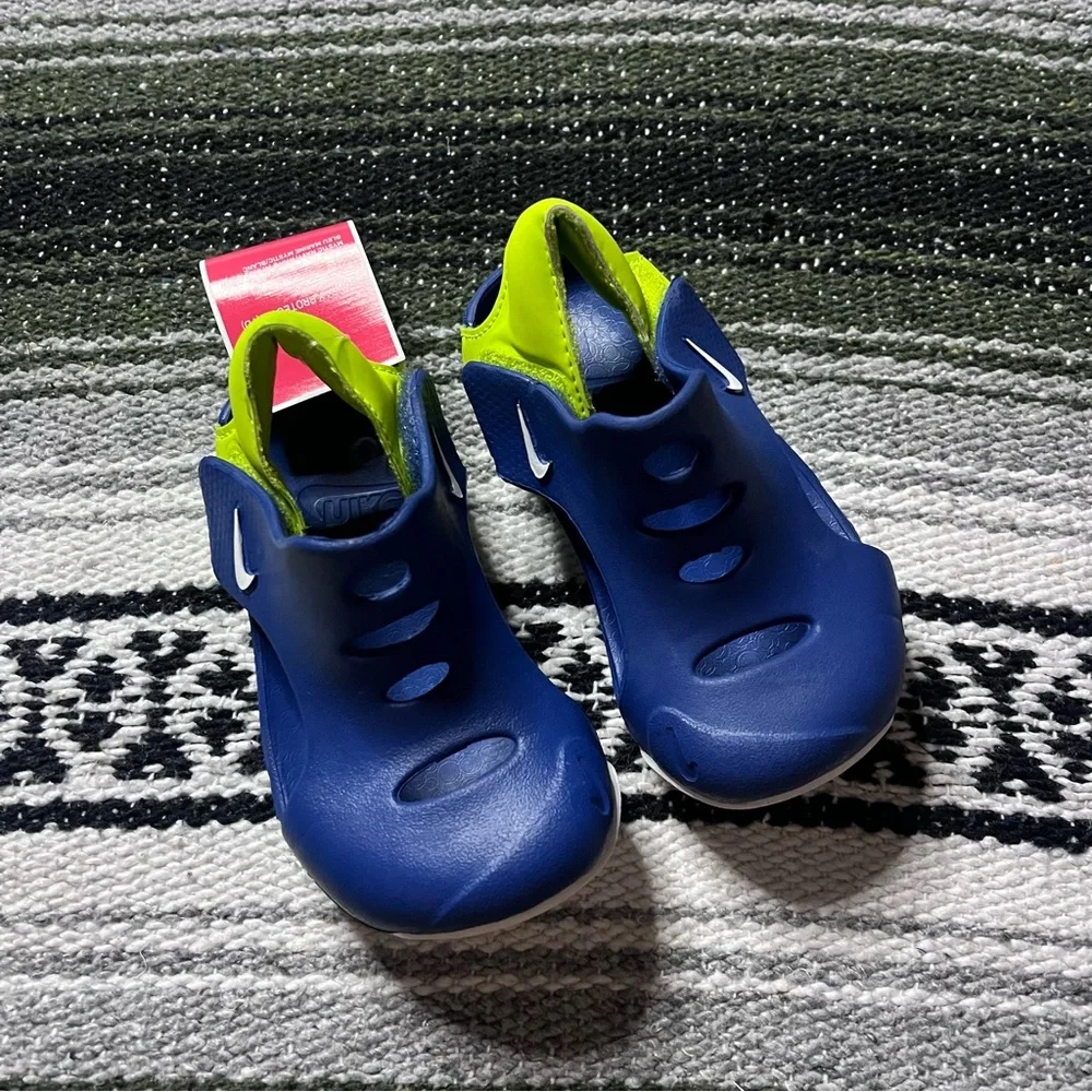 New Nike Sunray Protect 3 Blue Green Toddler Sandals